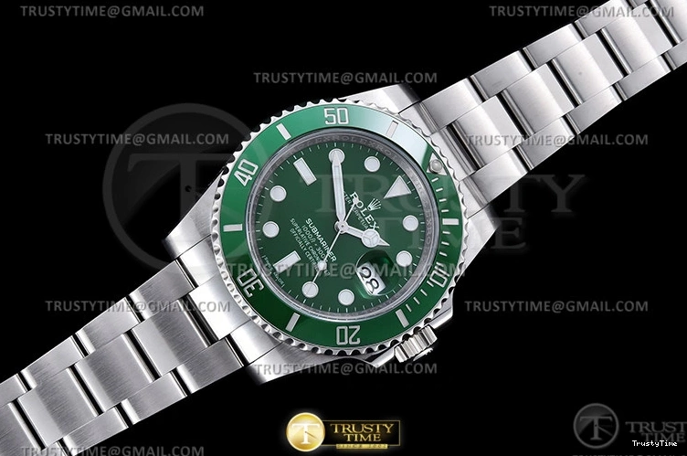 0422 ROLSUB0417B – Submariner 116610LV 904L SS SS Grn CLEAN V2 VS Stretchable 1048